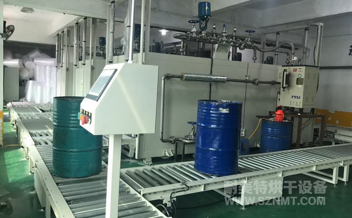 【隧道爐】湖南常德化工圓桶油桶加熱烘干線生產(chǎn)廠家哪家好